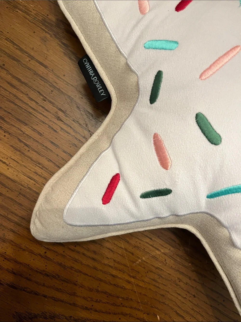 Cynthia Rowley sugar cookie star throw pillow